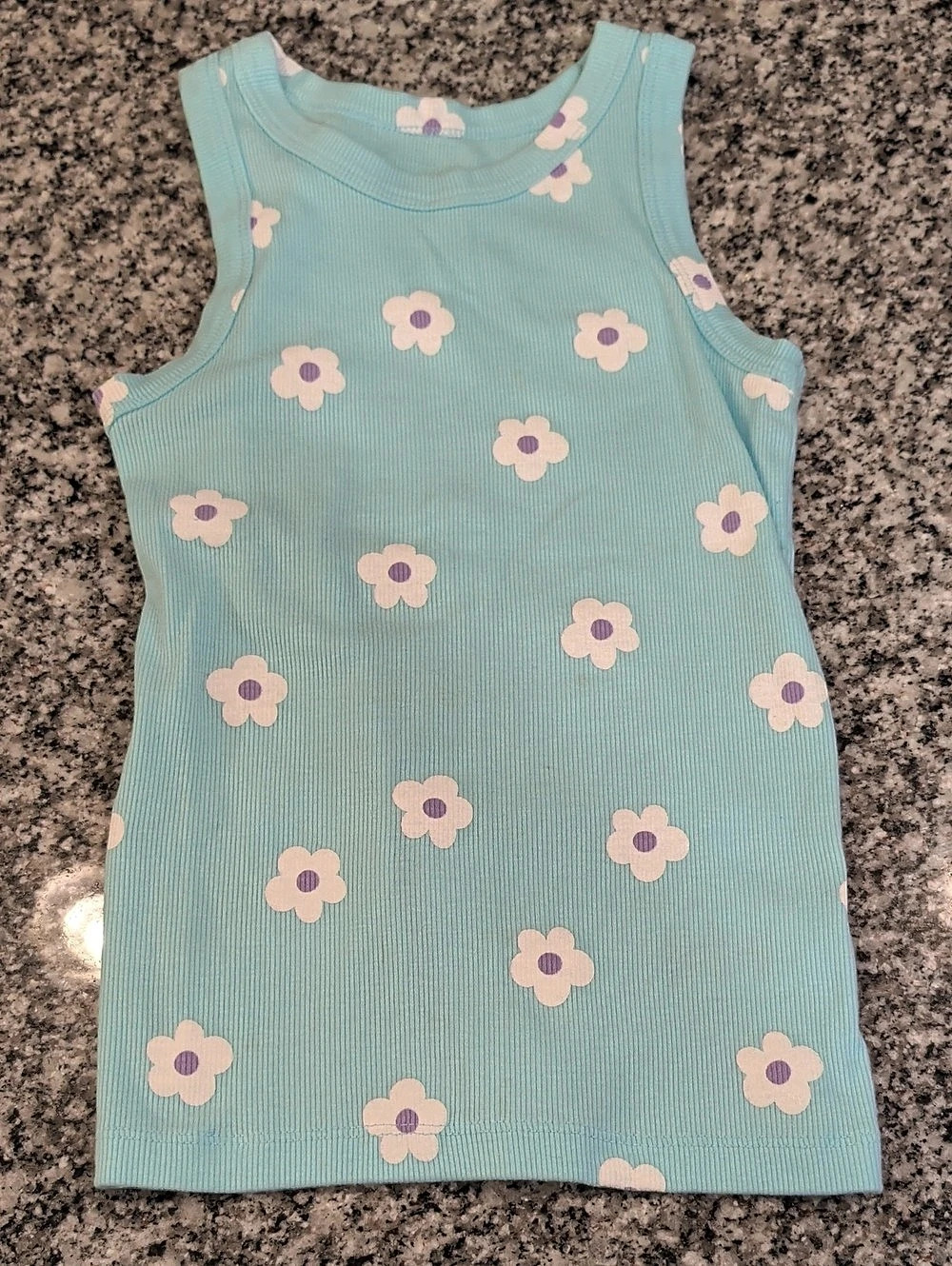 Wonder Nation Girls Floral Tank Dress Blue & Pink Size Medium